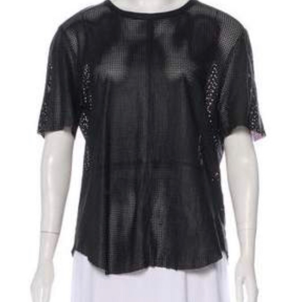 Equipment laser cut leather top XS